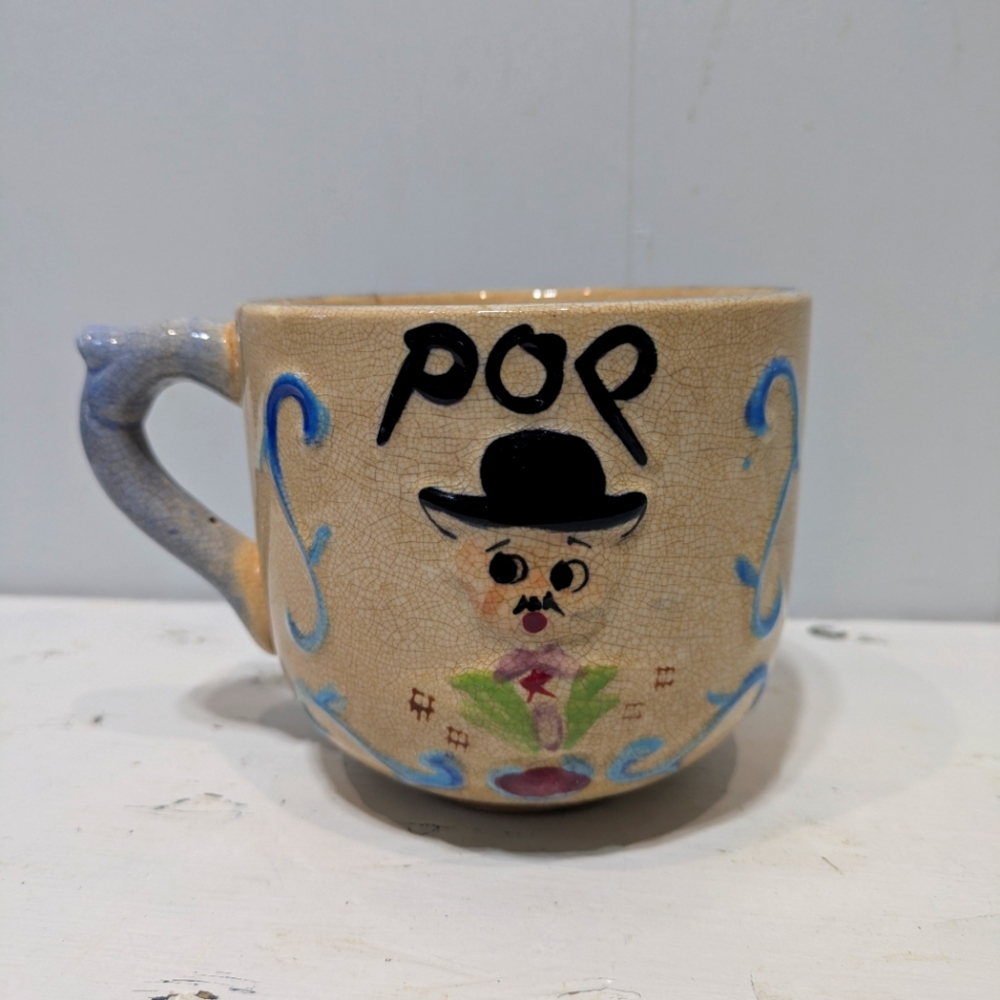 Pop Vintage Mug Pottery‎ Mustache Fathers Day Papa Grandpa Dad